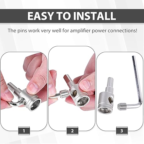 Vista 14 de Reductor de cable de audio estéreo para automóvil, calibre 0 a 4 para entrada de amplificador, alimentación de pin AWG y conexión a tierra, 4