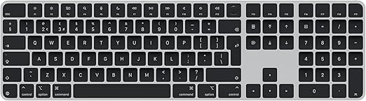 Apple Magic Keyboard con Touch ID y Teclado numérico para Modelos de Mac con Chip de Apple - Inglés británico - Teclas Negras ​​​​​​​
