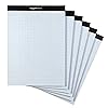 Amazon Basics Quad Ruled Graph Paper Pad, 600 Count, 6 pack of 100 Sheets, White, Letter Size 8.5 x 11-Inch