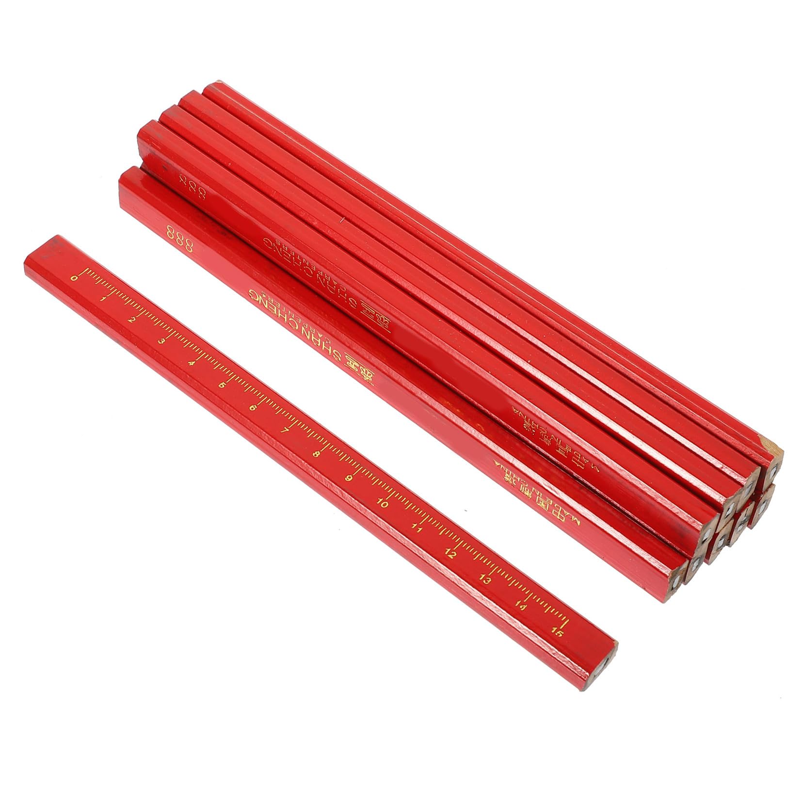 Uonlytech 72pièces Crayon à Bois Octogonal Pour Charpentier Mine Dure Marqueur Pour Travaux Bois Et Surfaces Rugueuses