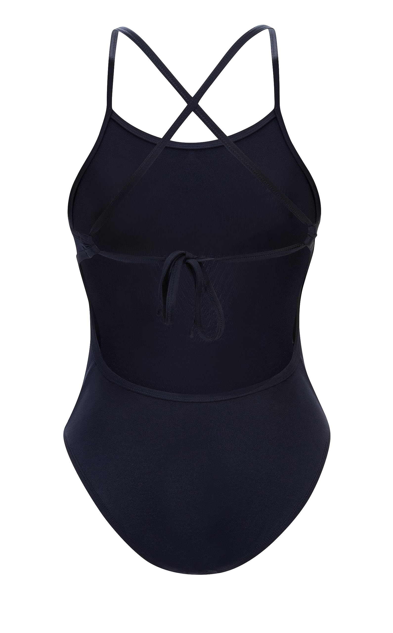 Dolfin Basic Damen-Badeanzug mit Schnürung am Rücken, Einteiler für Training, Sport und Fitness