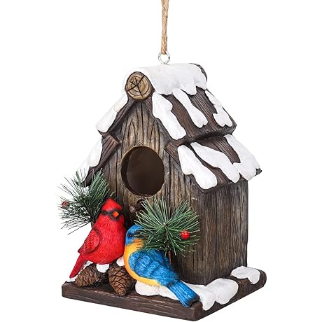 Hanging Bird House: Christmas Cheer for Your Feathered Friends
