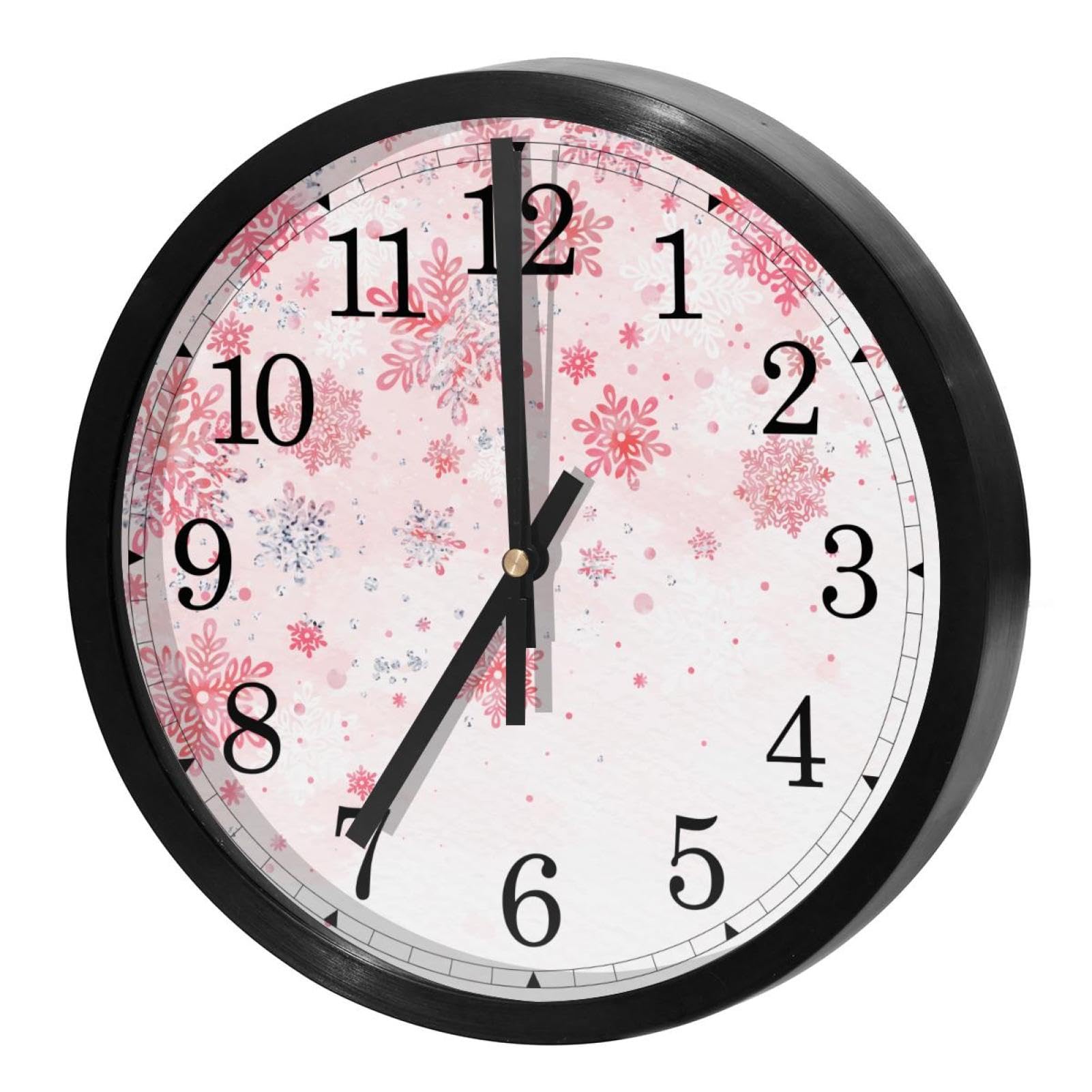 Horloge murale ronde rouge corail pour décorer la cuisine