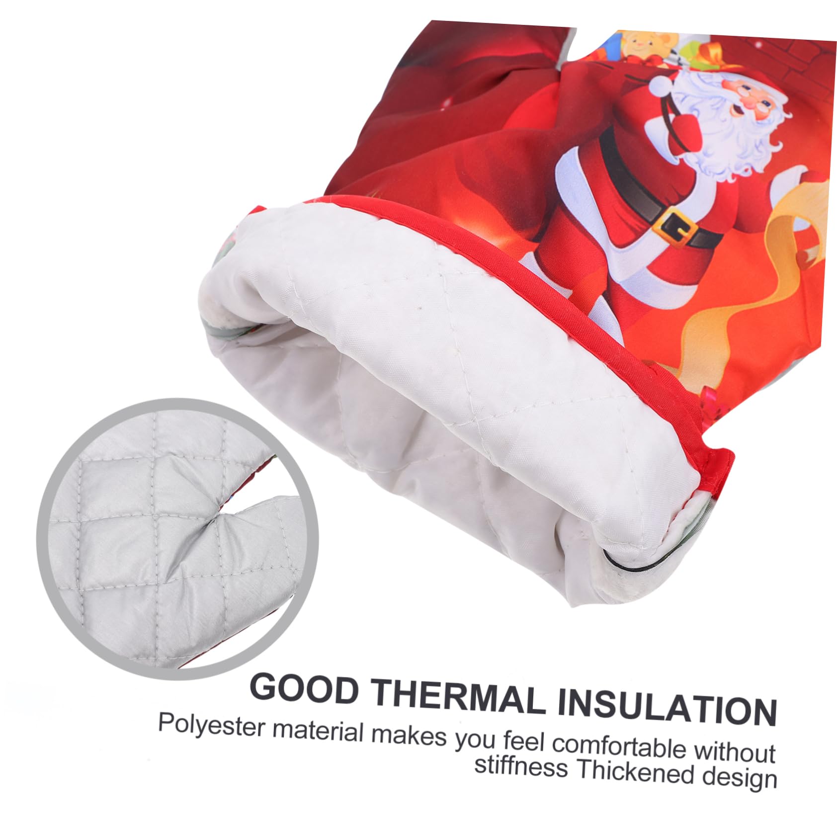 MAGICLULU 12 Stck Teiliges Set Rote Weihnachts Ofenhandschuhe und Tischsets Hitzebeständige Topfhandschuhe aus Dickem Wärmeisolierend und rutschfest zum Backen Grillen und Küchenschutz