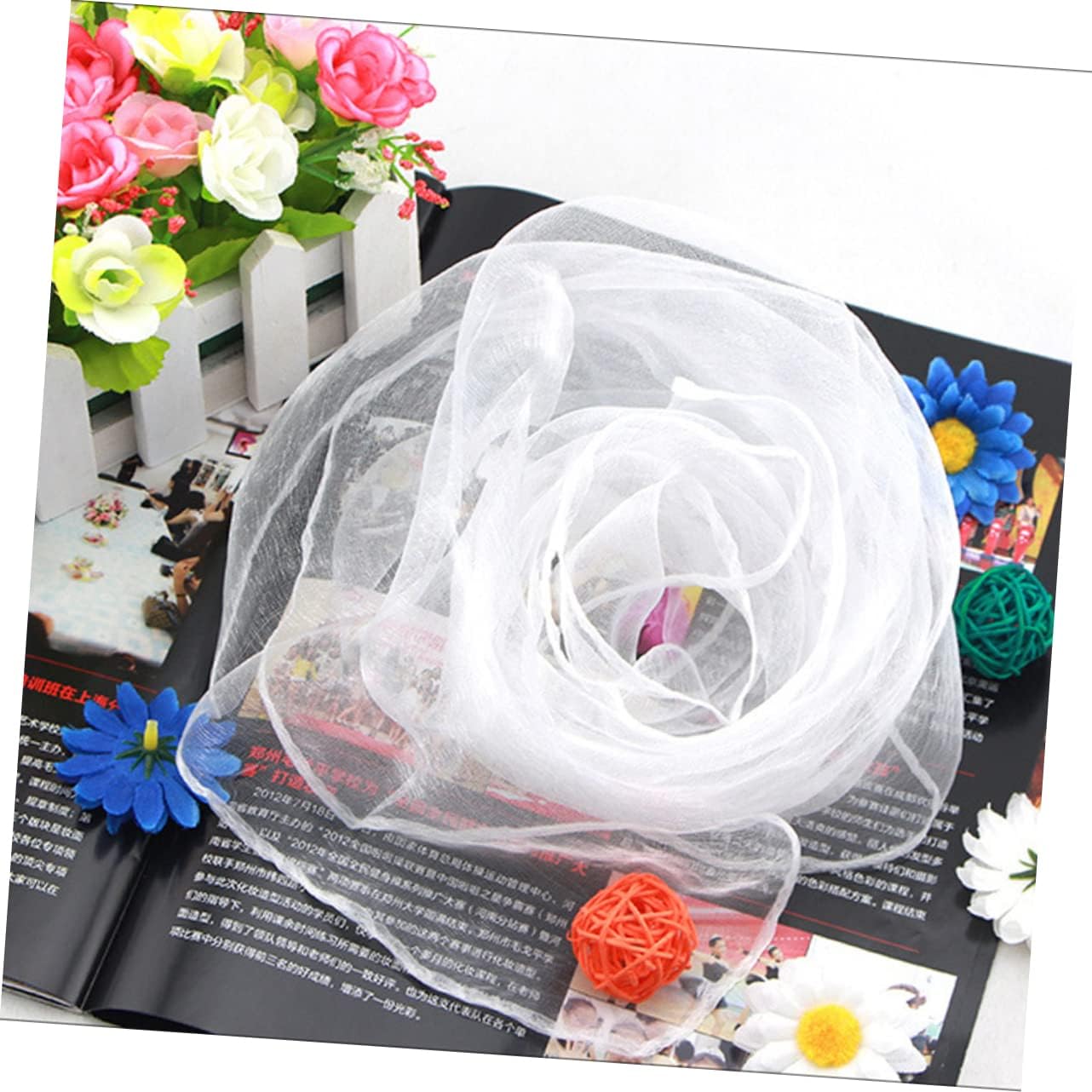 GALPADA 20pcs Boys and Girls Dance Scarves Solid Scarves Performance Props Lightweight and Comfortable for Stage Performance