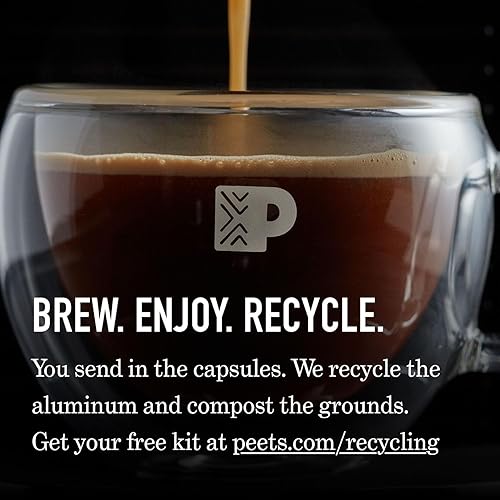 Miniatura 5 de Peet's Coffee, paquete variado de cápsulas de espresso tostado oscuro, compatible con la máquina original Nespresso - intensidad 8-11, 80