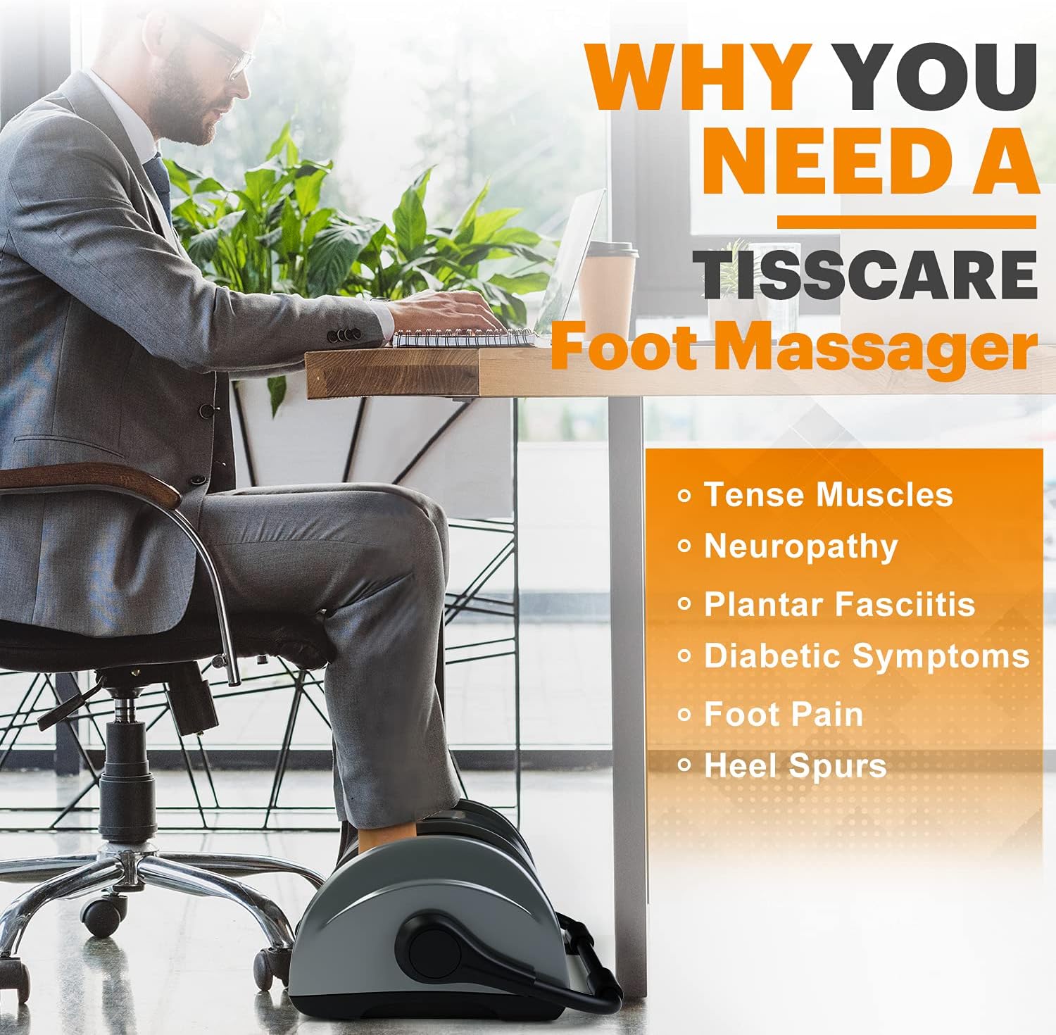 TISSCARE Foot Massager-Shiatsu Foot Massage Machine w/ Heat & Remote 5-in-1 Reflexology System-Kneading, Rolling, Scraping for Calf-Leg-Ankle Plantar Fasciitis, Blood Circulation, Pain Relief : Health & Household