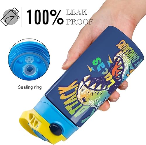 Miniatura 6 de Artsadd Botella de agua personalizada para niños, botella de agua con nombre personalizado con pajita, regalo personalizado para niños y niños, vaso