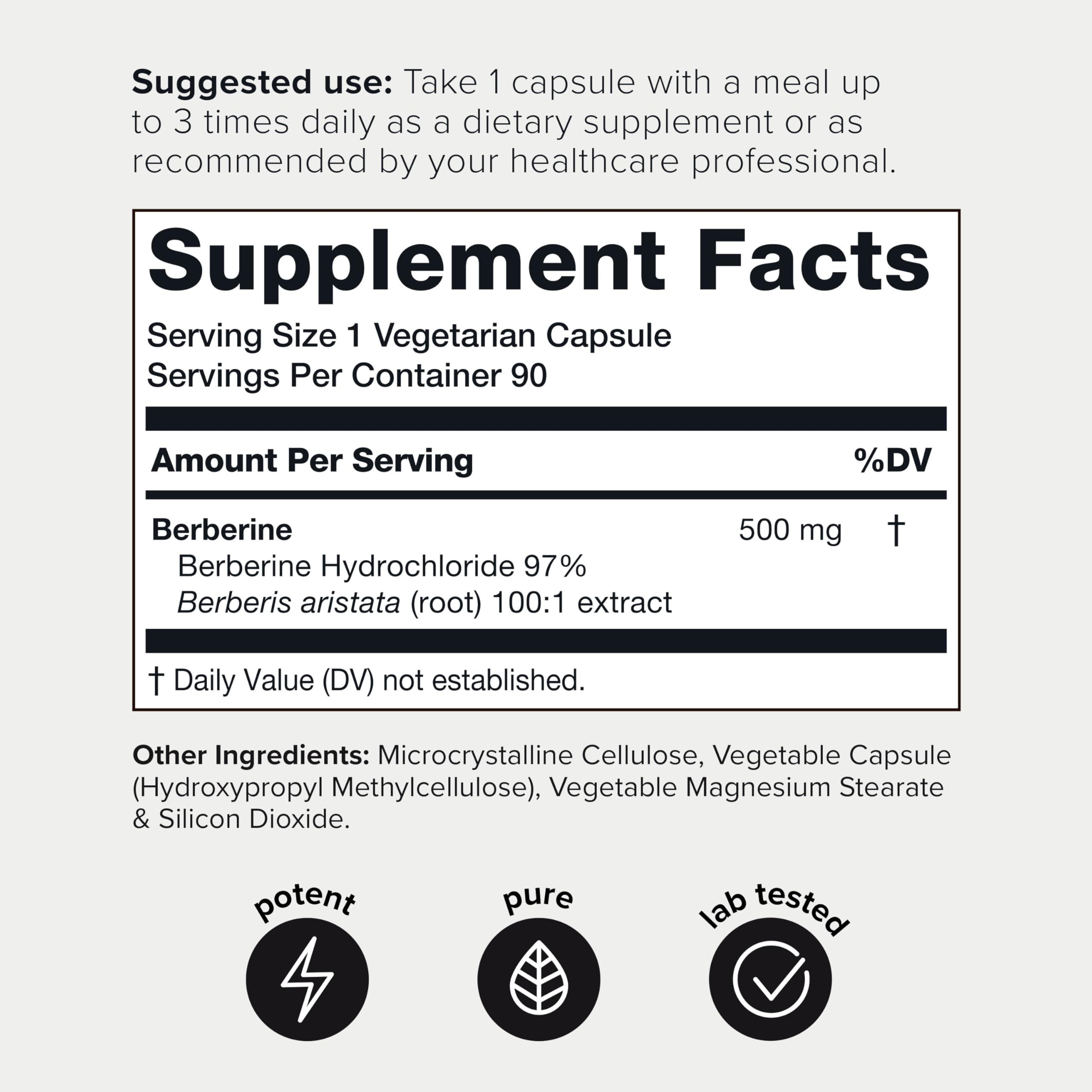 Toniiq NSF Certified Ultra High Strength Berberine HCl from The Himalayas — Amazon image 8