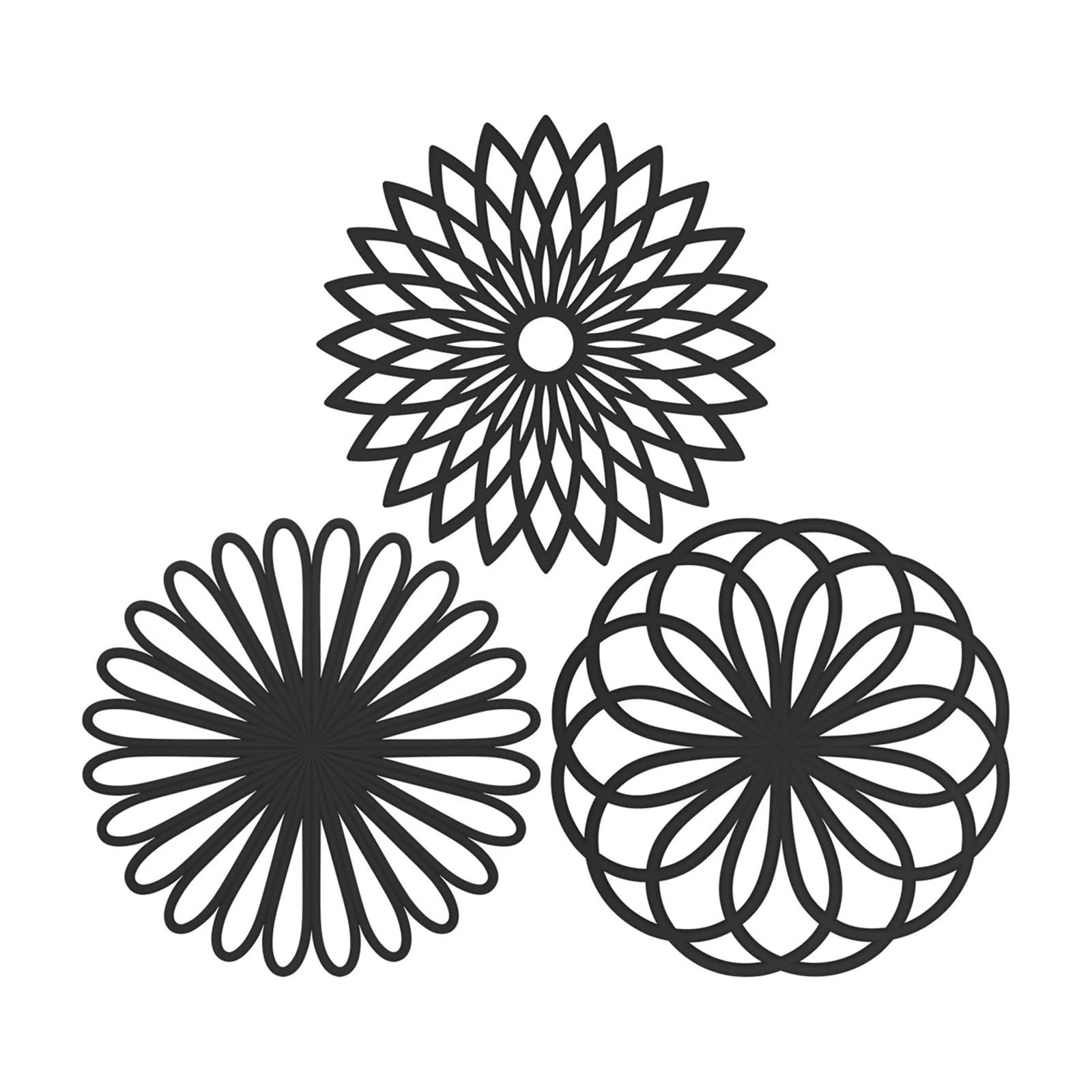 Tapis de dessous de plat noir et accessoire de cuisine polyvalent pour bol