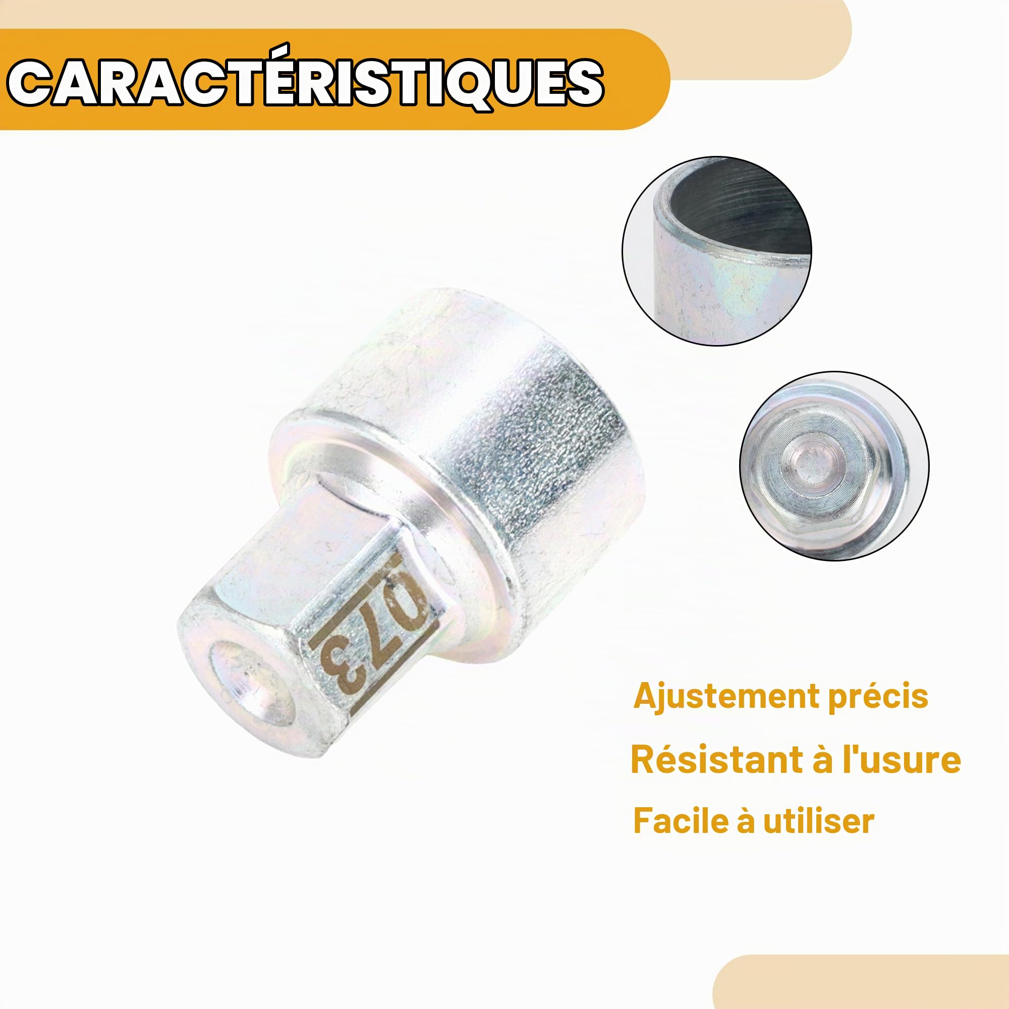 Clé Antivol De Roue Pour MINI COOPER 1 Pc | Pour BMW, Pour MINI 1, Acier Allié Plaqué Zinc, Ton Argenté, H35.5mm, OD28.5mm, ID25mm