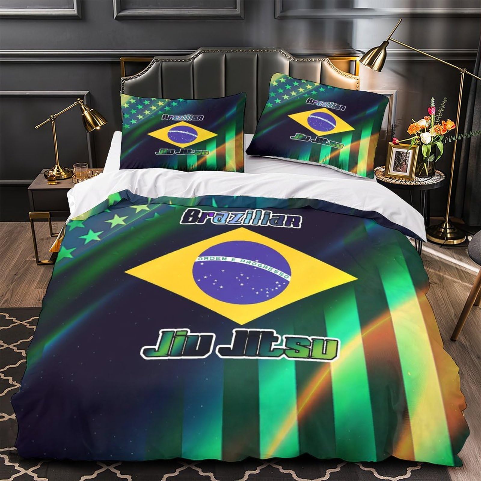 Parure de lit Jiu-Jitsu brésilien pour décorer une chambre d'ado sportive et moderne