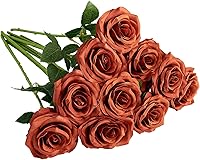 Vista 37 de Rosas Artificiales 10 unidades Ramo de Flores Abiertas Tallos de Rosas Artificiales para Arreglos de Boda, Ramo de Novia, Centro de Mesa, Flores