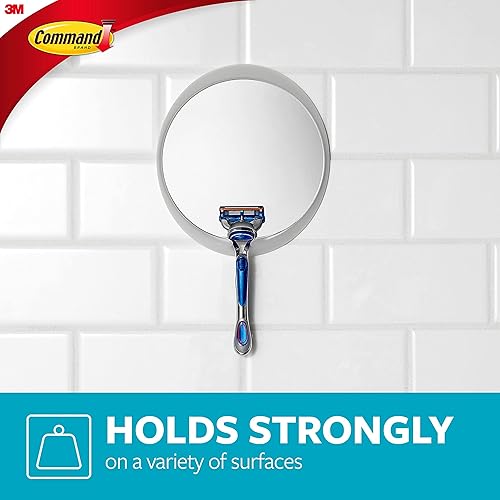 Miniatura 4 de Command Espejo resistente a la niebla 1 espejo 2 tiras resistentes al agua BATH15-ES organiza sin daños
