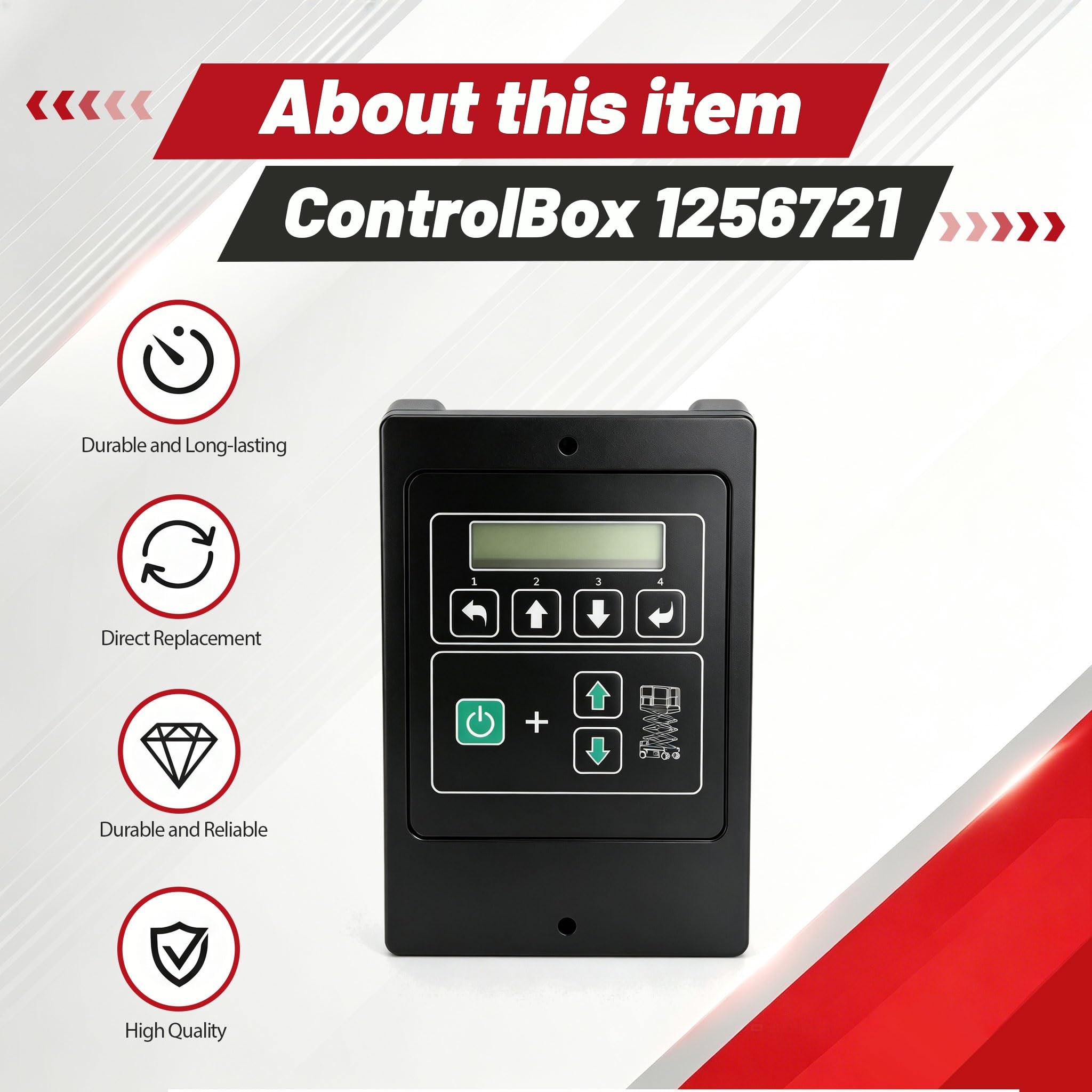 1256721 1256721GT Steuerbox kompatibel mit Genie Ground Controller Genie Scherenhebebühne Aftermarket-Teile verwendet für GR-12 GR-15 GS-1530 GS-1532 GS-1930 GS-1932 GS-2032 GS-2046
