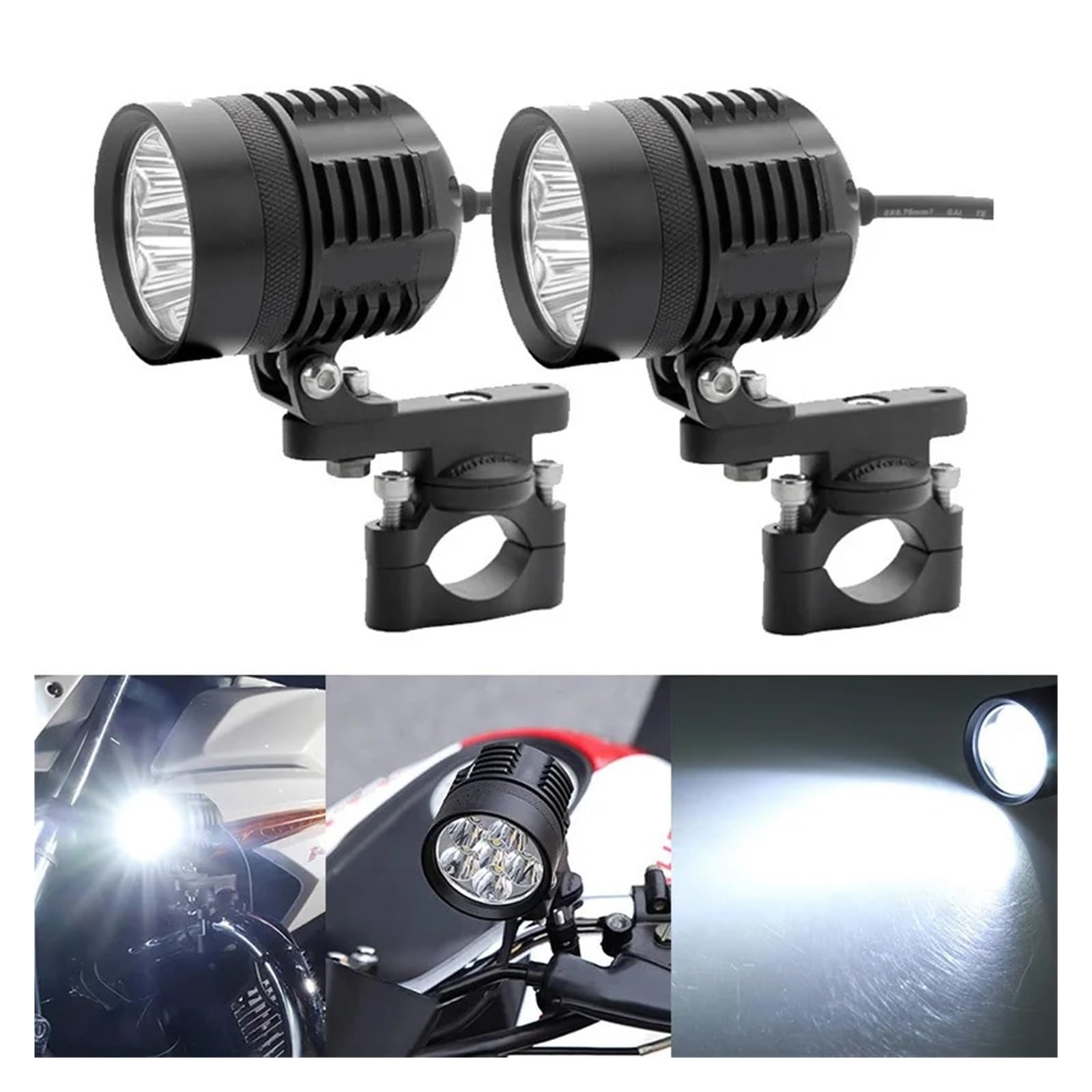 Faretti Moto Motociclo LED Ausiliario Della Luce Nebbia Assemblie Lampada Guida 60W Faro Universale Per BMW Per F800GS Per R1200GS/ADV