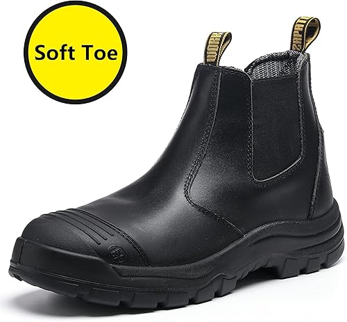 Miniatura 2 de Botas de trabajo para hombre con puntera de acero, puntera suave, impermeables, antideslizantes, antipinchazos, botas de trabajo de seguridad