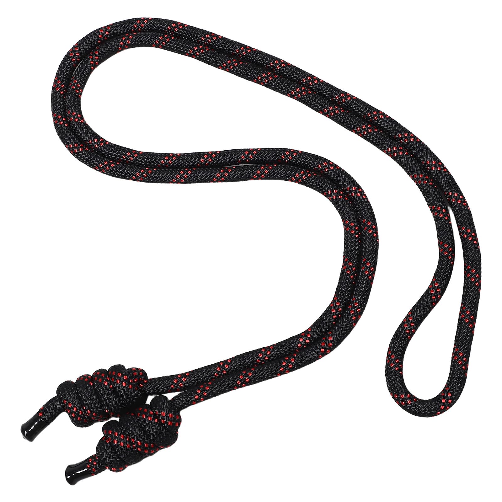 Schwarzes Flow Rope – 4,10 m langes Springseil für Seilspringübungen – Gewebtes Trainingsseil für Gymnastik, Sport, Krafttraining und Fitness