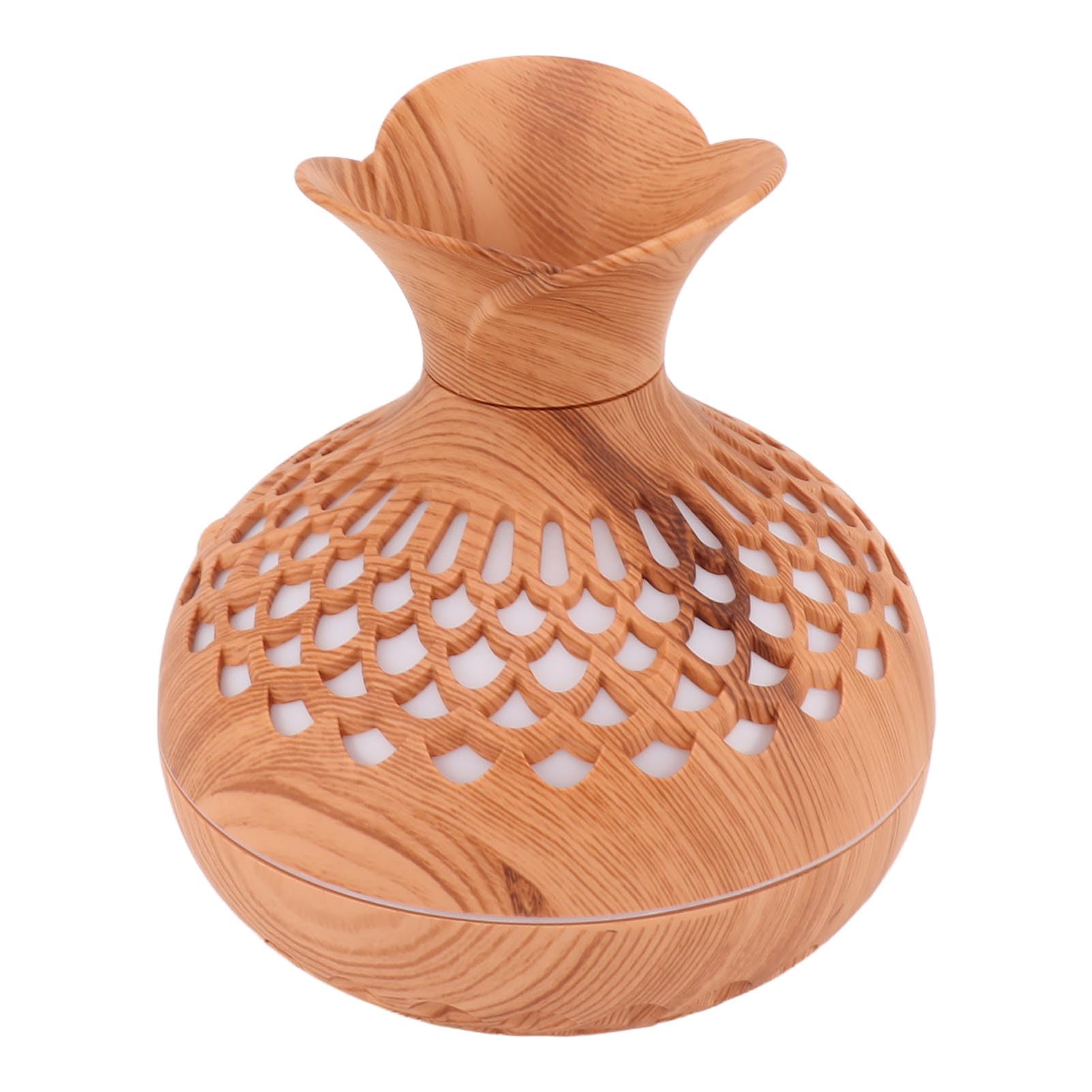 Humidificador de grano de madera elegante con diseño de florero de lujo 1