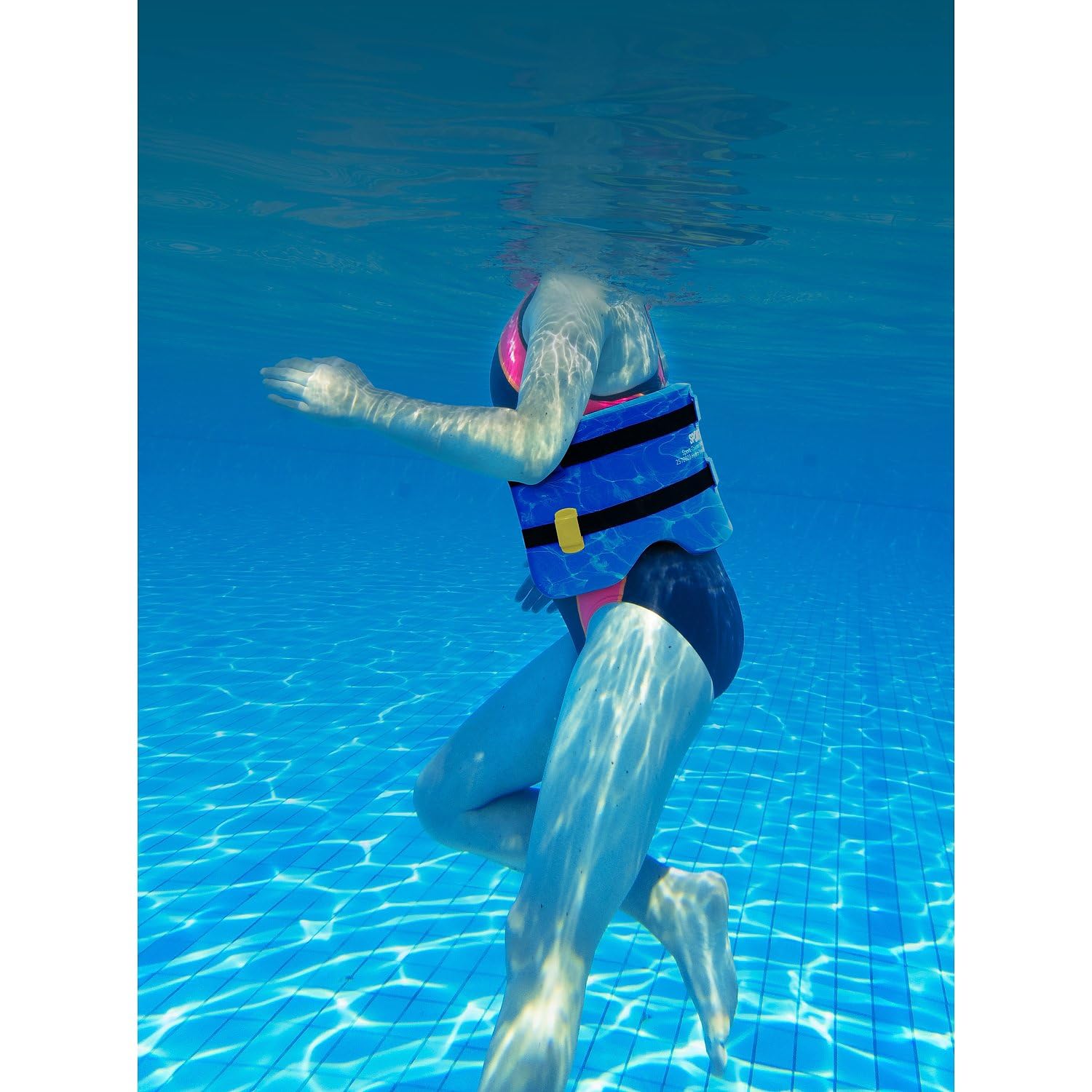 Sport-Thieme Aqua Jogging Schwimmgürtel Hydro-Tone 2.0 | Bauchgürtel für Aquajogging, Aquafitness | Snap-In Verschluss | Bis 100 kg | Spezialschaumstoff | Blau | Markenqualität
