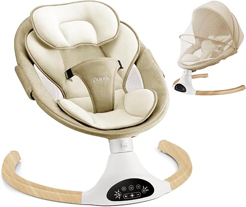 LAREX Baby Swing for Infants to Toddler with Remote Control & Bluetooth