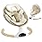 LAREX Baby Swing Infant Swing Electric Toddler Baby Rocker Portable for Newborn Boy Girl, 5 Sway Speeds with Remote Control, 10 Preset Melodies and Bluetooth, 0-6 Months Max 20 Lbs (Khaki)
