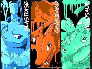 Buffalo Games - Pokemon - Blastoise, Charizard, and Venusaur Graffiti - 400 Piece Jigsaw Puzzle for Families Precision-Cut Pieces, Beautiful Artwork