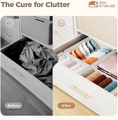 Miniatura 2 de Organizadores de cajones resistentes (paquete de 12)  Organizadores de cajones de tela y divisores para organización de guardería, organizadores de