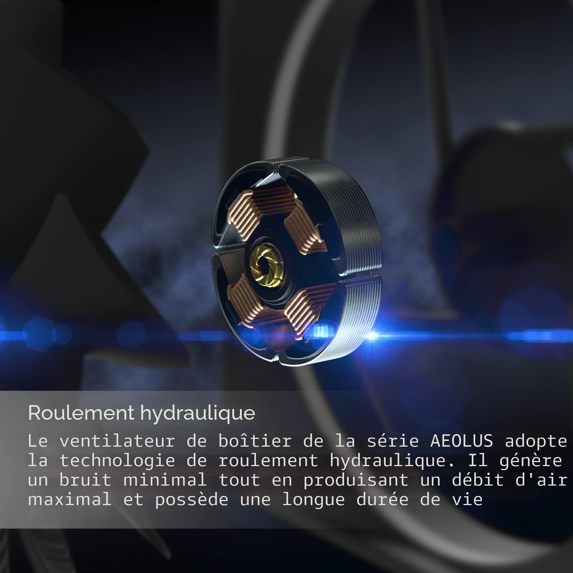 GAMDIAS AEOLUS M3-1204R Ventilateur RGB 120 mm, Ventilateur pc avec télécommande, personnalisez les LED RGB adressables, roulement hydraulique, jusqu'à 2 000 tr/min, 4 Ventilateurs