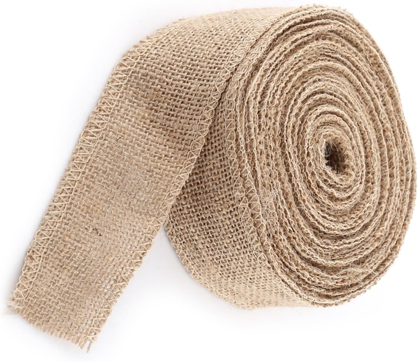 Burlap Fabric Ribbon for Craft 2"/4"/6" Wide Burlap Wired Ribbon Jute Hessian Roll for Christmas, Craft, Wreath, Wedding(5CM)