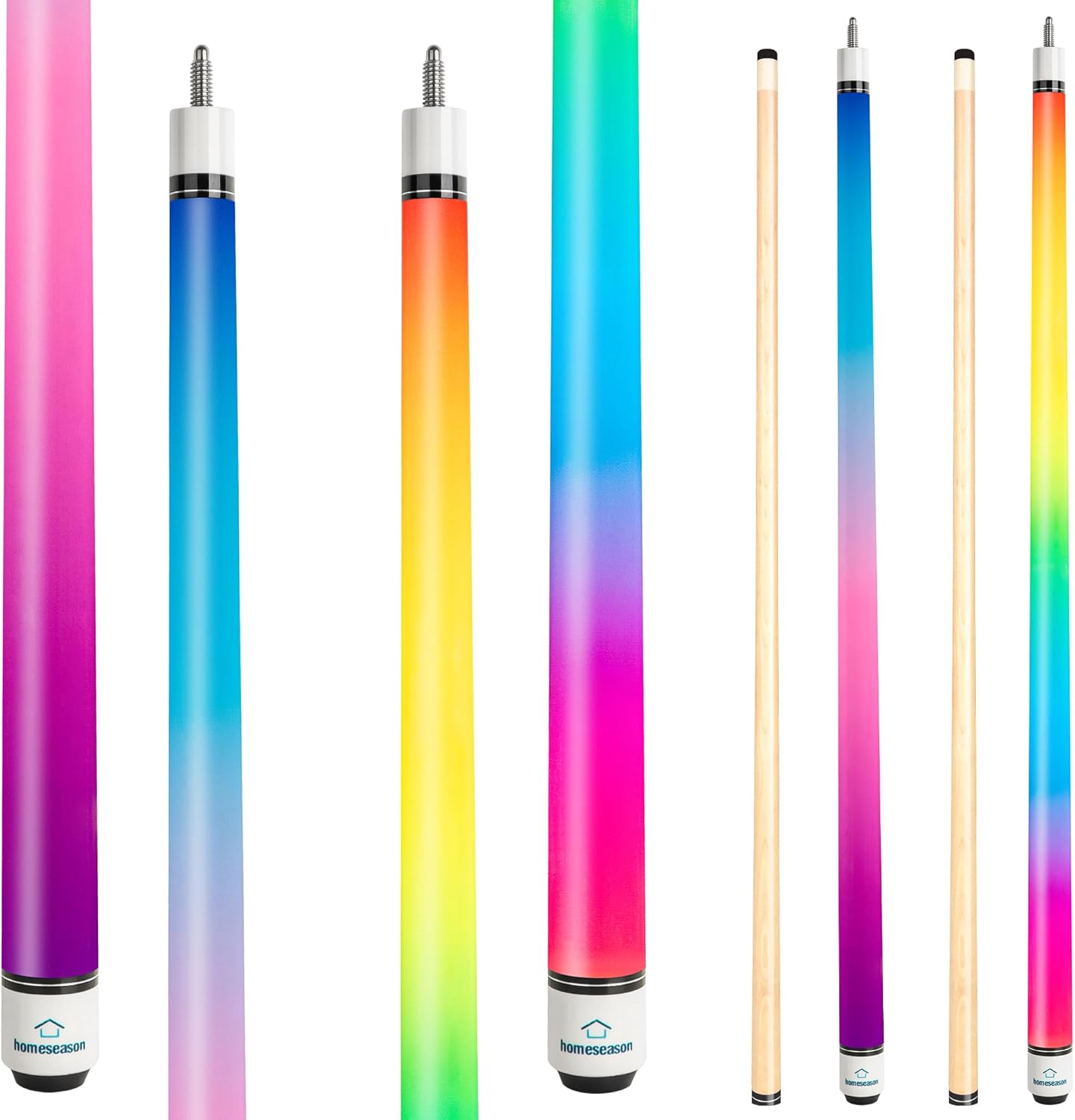 Pool Cues 57 inch Pool Cue Stick with 12.7mm Fiber Leather tip for Beginner, Commercial and Home Entertainment