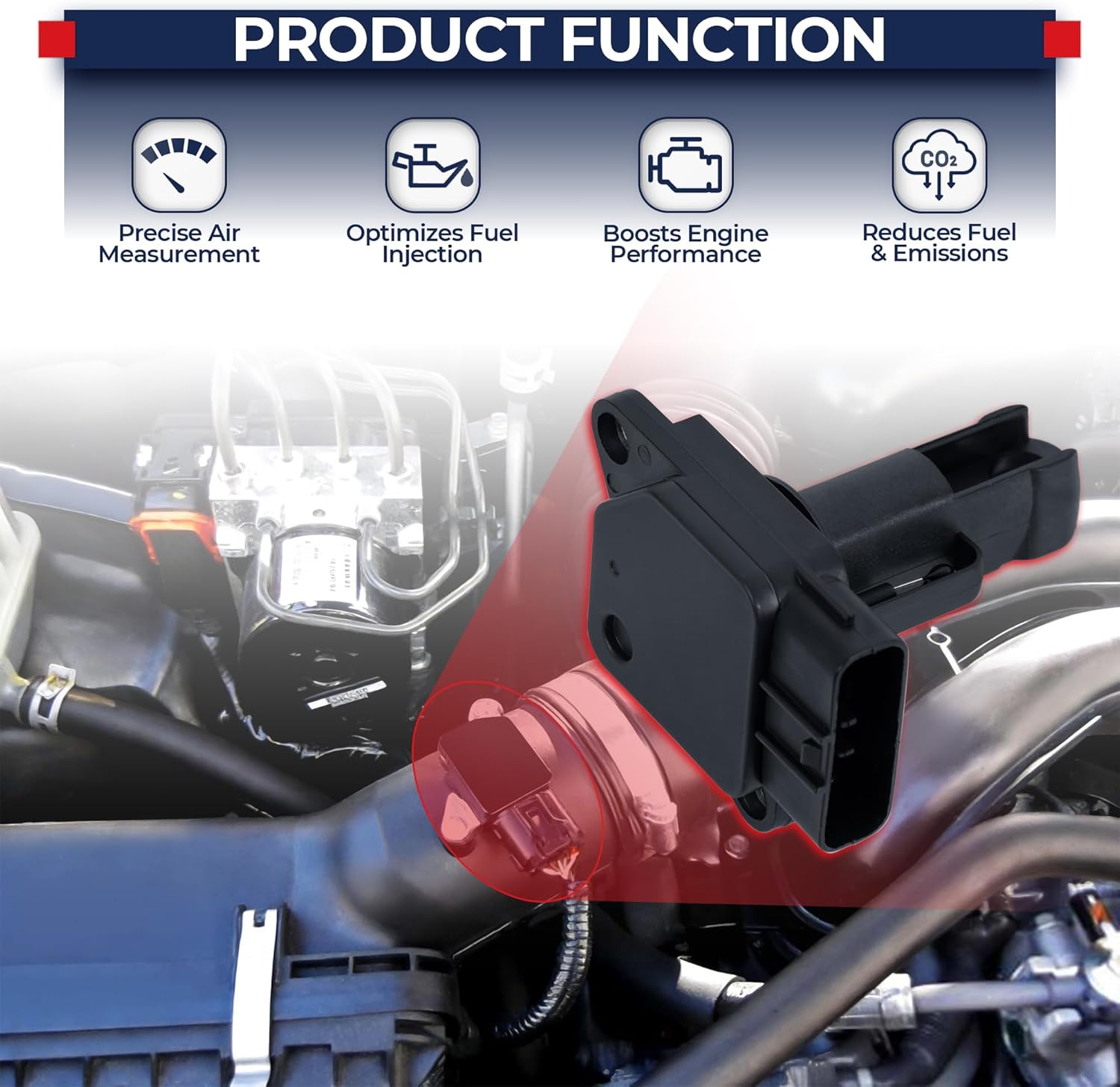 MOSTPLUS Direct Replacement Mass Air Flow Sensor Meter MAF Compatible for Mazda Subaru 22680-AA310
