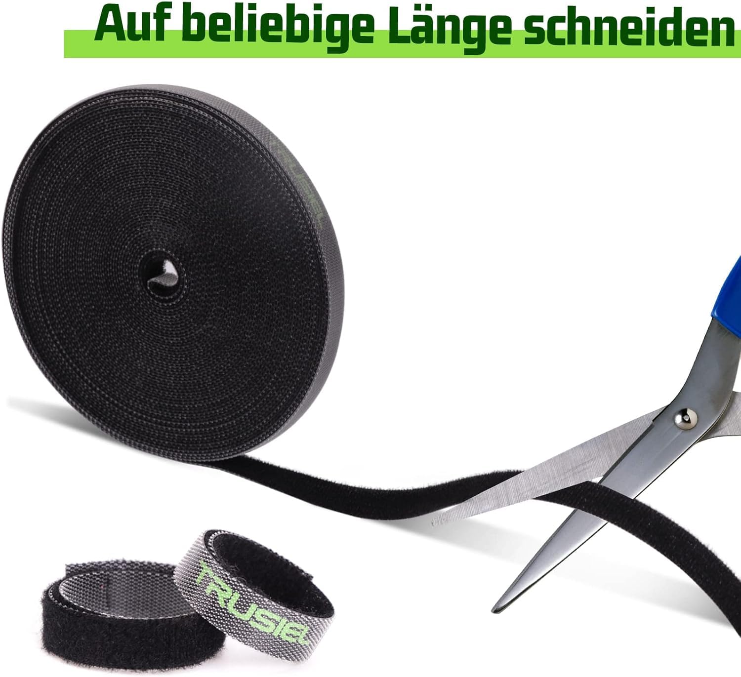 Attache Câble Rouleau 5m - Bandes Scratch Réutilisables - Gestion Câbles Bureau, Maison