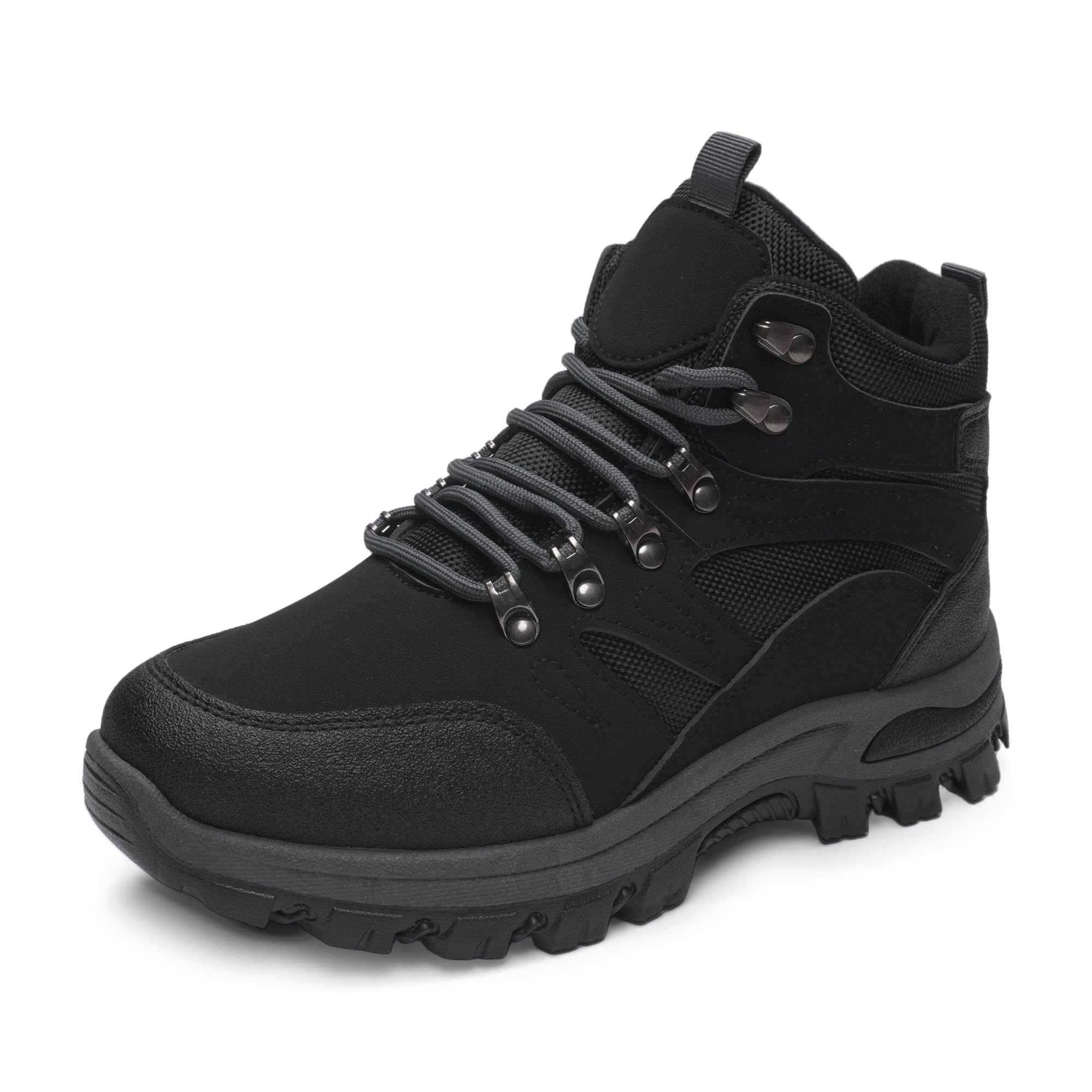 JOMIX Scarpe Trekking Donna Scarponcini Outdoor Stringati alla Caviglia | Suola carrarmato antiscivolo allacciatura regolabile e collarino imbottito per passeggiate outdoor e uso quotidiano
