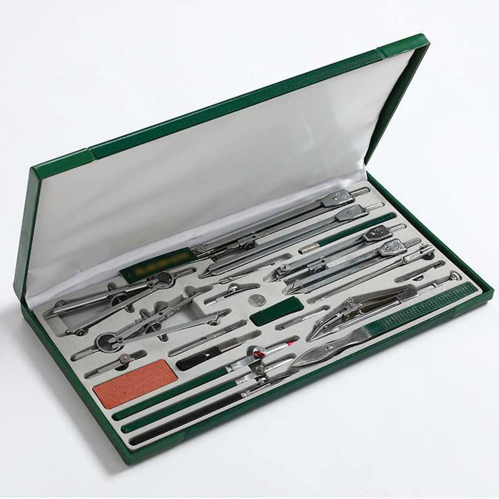 Juego de geometría profesional, kit de herramientas de brújula de matemáticas, herramientas de precisión de metal para escuela, hogar, oficina