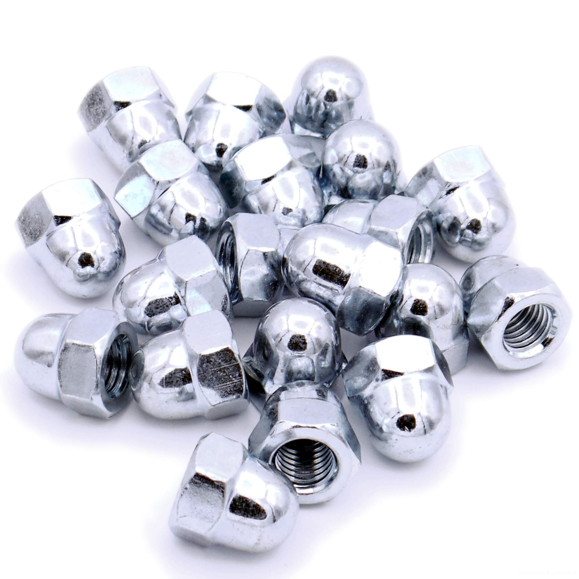 Singularity Supplies Silver M4 (4Mm) Dome Cap Nut - Steel (Pack Of 20)