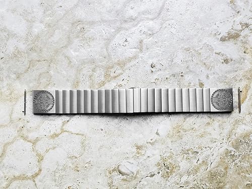 Miniatura 2 de NICKSTON Correa grabada compatible con Samsung Watch 3 de 1.57 pulgadas, Galaxy Watch de 1.65 pulgadas, Gear S3 Frontier Classic Silver acero