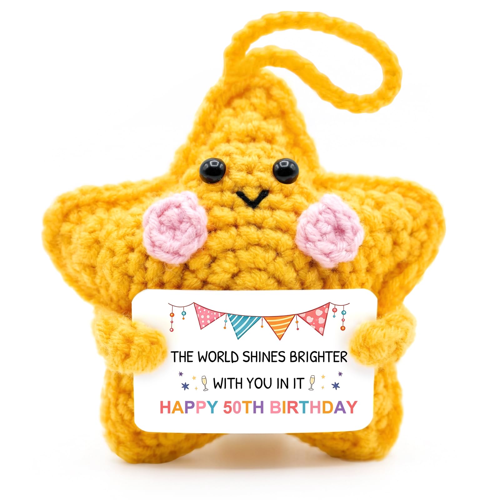 50th Birthday Gifts for Women, Handmade Crochet Star, Personalised Gifts