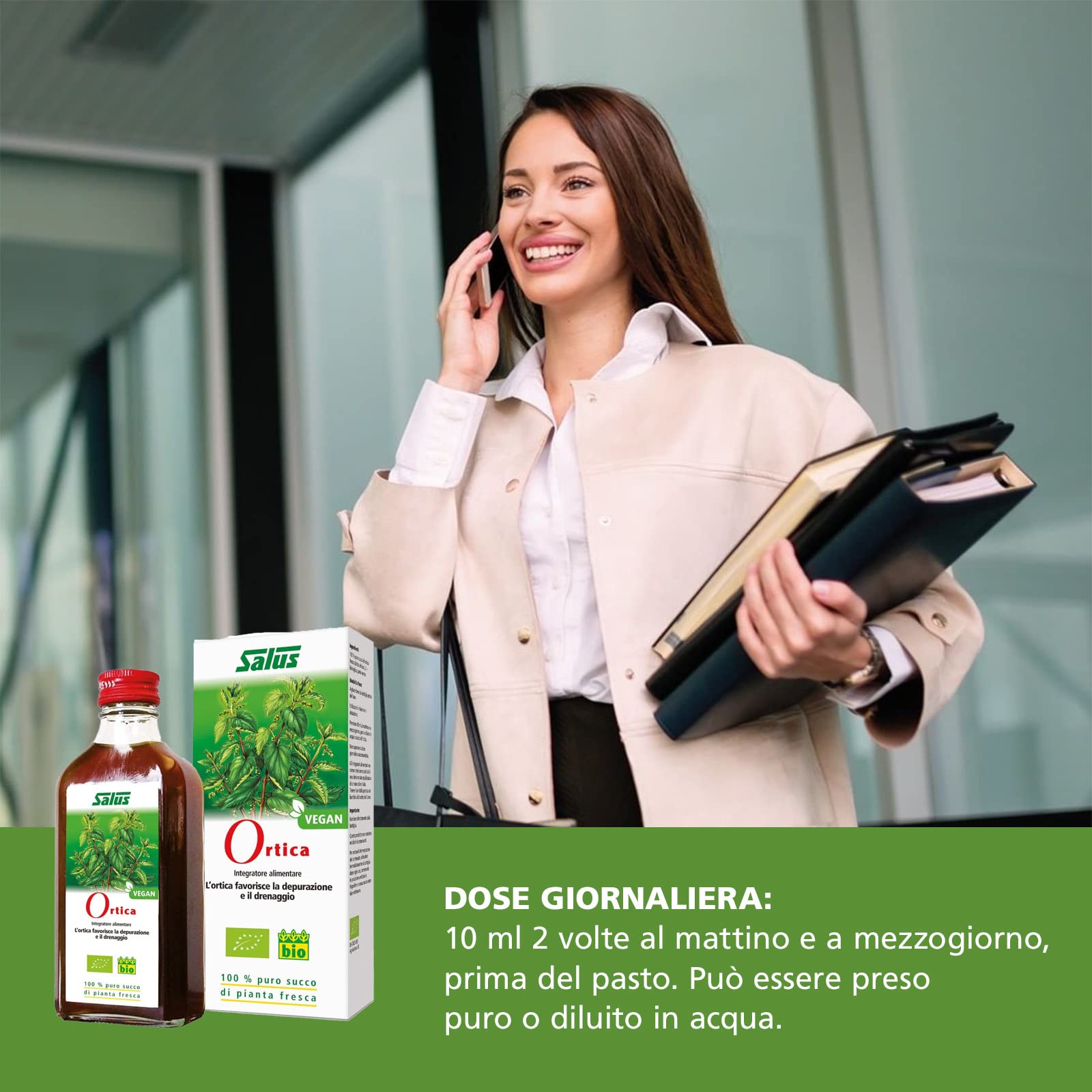 Salus - Integratore naturale al Succo Di Pianta Fresca Ortica per la salute articolare - 200 ml