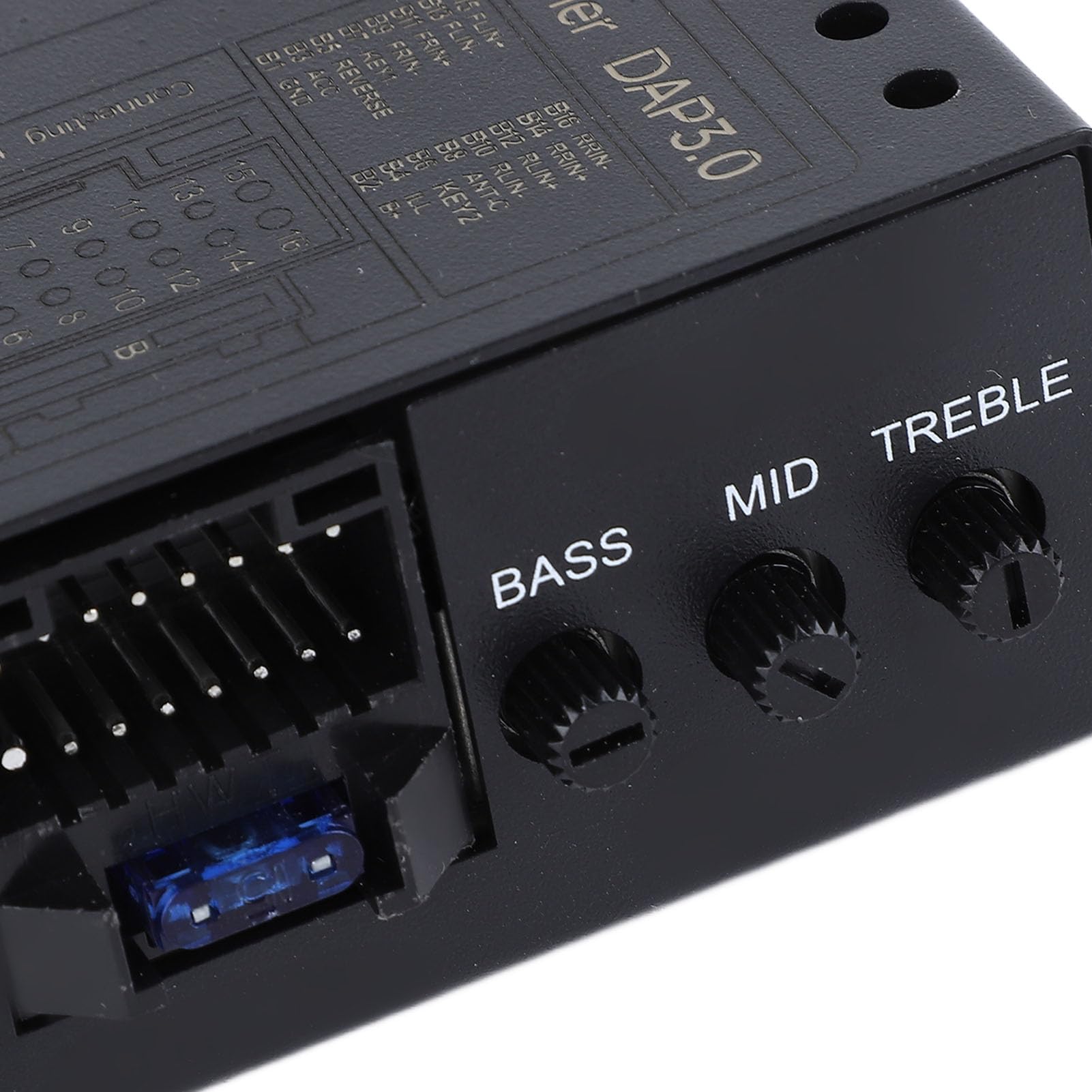Auto DSP Verstärker, 4 Kanäle 60W A/B Klasse Bass Höhen Regelung, mattschwarzes Metall, für Car Audio Sound System Upgrade SUV LKW