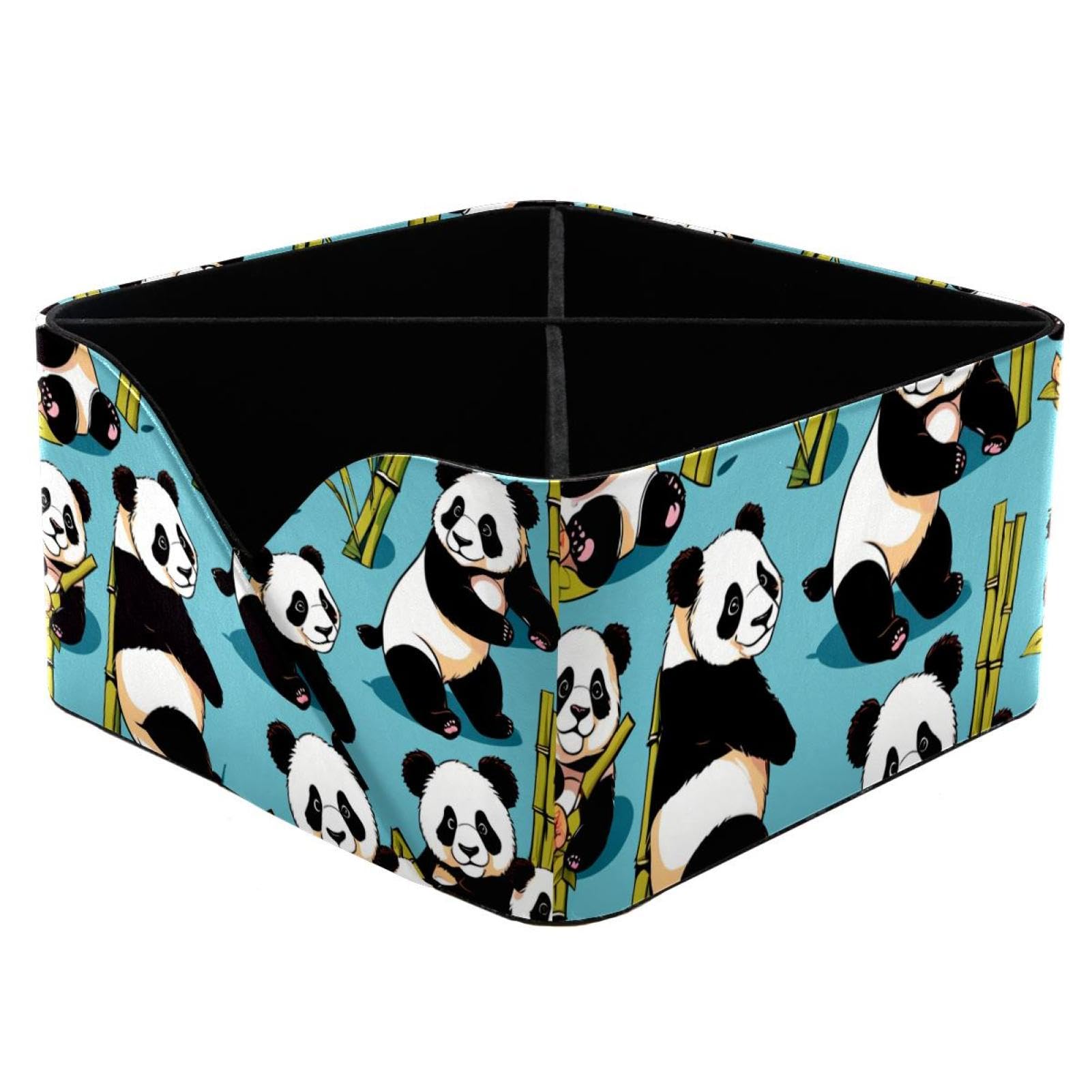 Rangement de bureau panda bleu pour stopper le désordre des cosmétiques et crayons