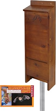 BestNest Premium Stained Bat House Kit with Pole, 65 Bats