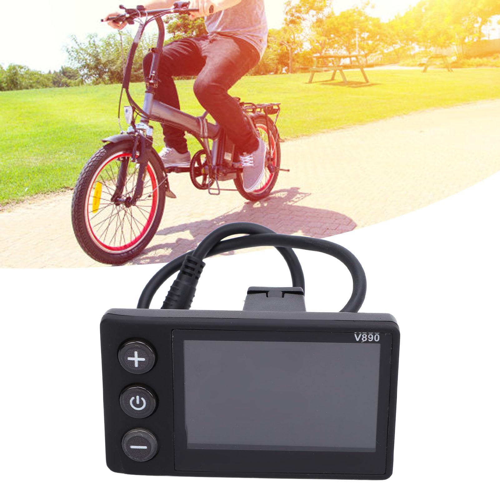 Wyświetlacz LCD do roweru elektrycznego wodoodporny wielofunkcyjny wyświetlacz do jazdy Panel liczników do kierownicy 22.2mm 24V 36V 48V 60V