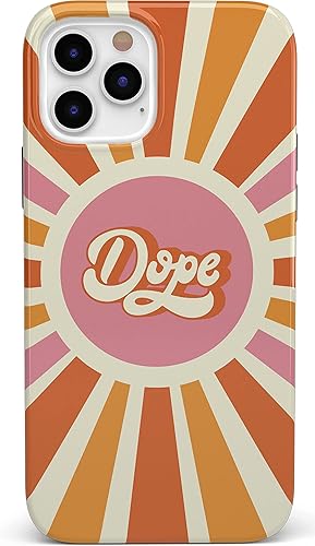 Casely Funda para iPhone 11 Pro Max  You're Dope  Funda retro con bloques de color