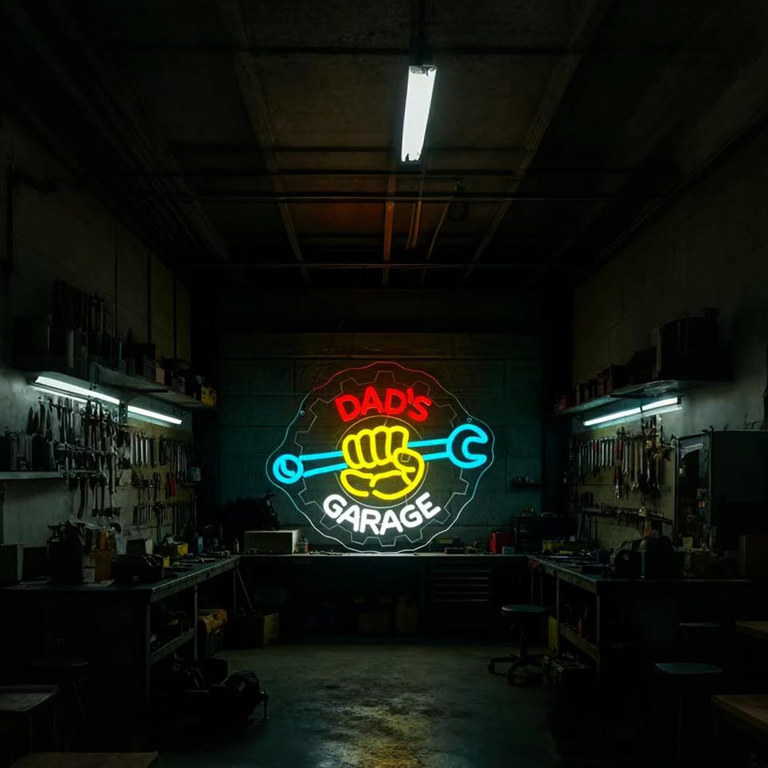 Dad's Garage Neon Sign for Wall Decor Garage Neon Light for Man Cave Gifts image 5