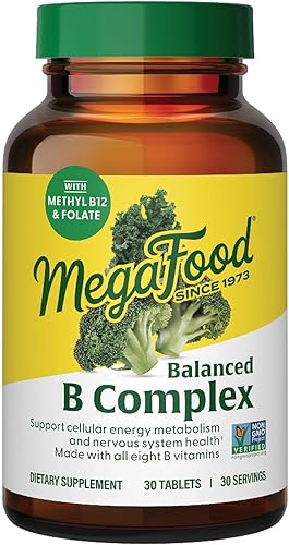 Miniatura 8 de MegaFood Complejo B equilibrado, suplemento vitamínico del complejo B, 8 vitaminas B, incluyendo vitamina B6, vitamina B12, folato, biotina y más