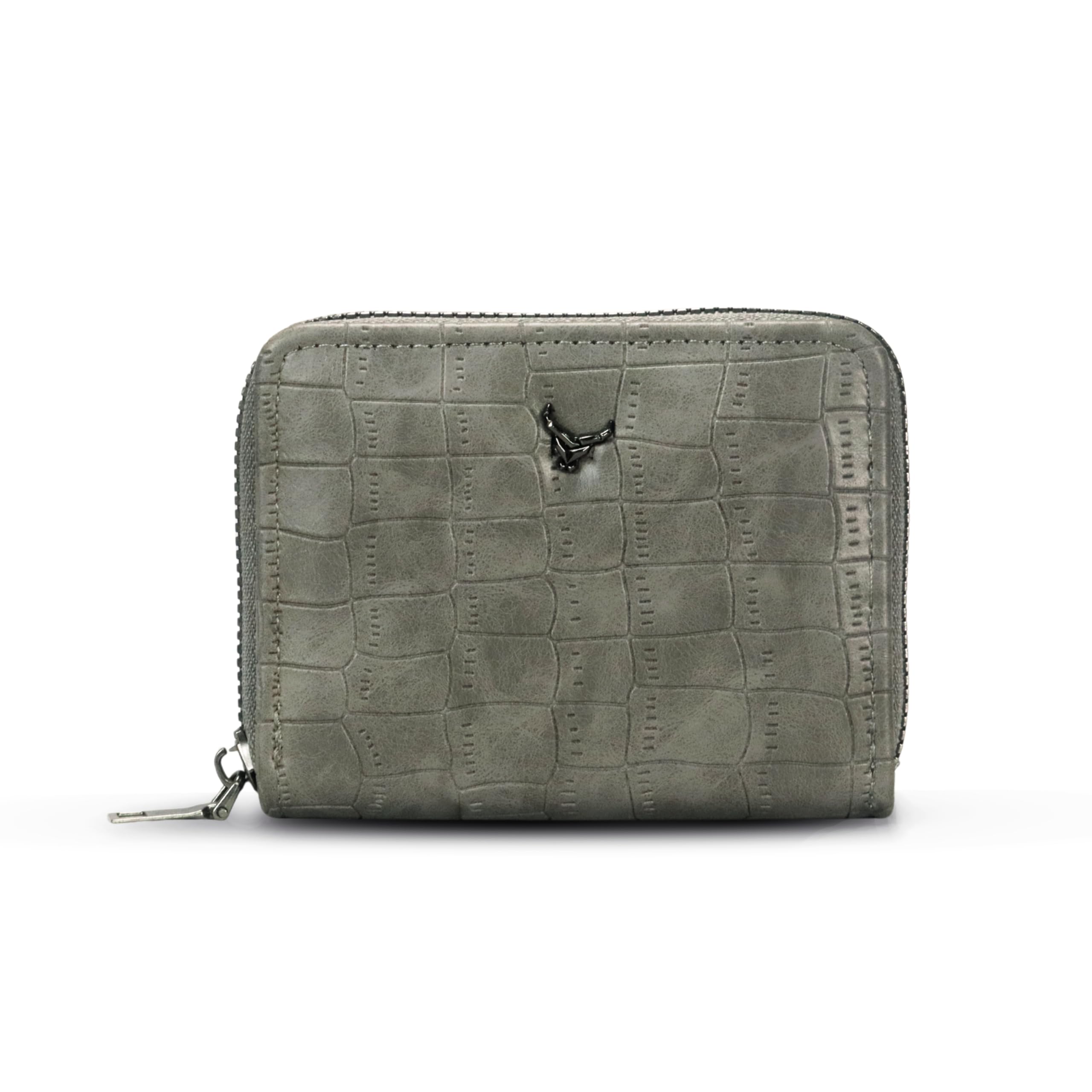 PU Leather Zip Around Grey Mini Wallet for Women | Ladies Compact Slim 4 Credit Card Holder with Zipper Coin Pocket | Small Clutch Purse for Girls (BG-SNZ-127025)-image-32