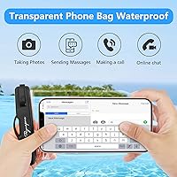 Vista 5 de Bolsa universal impermeable para teléfono, paquete de 2 unidades, funda impermeable compatible con iPhone 14 Pro Max/13/12/11/XR/X/SE/8, Galaxy