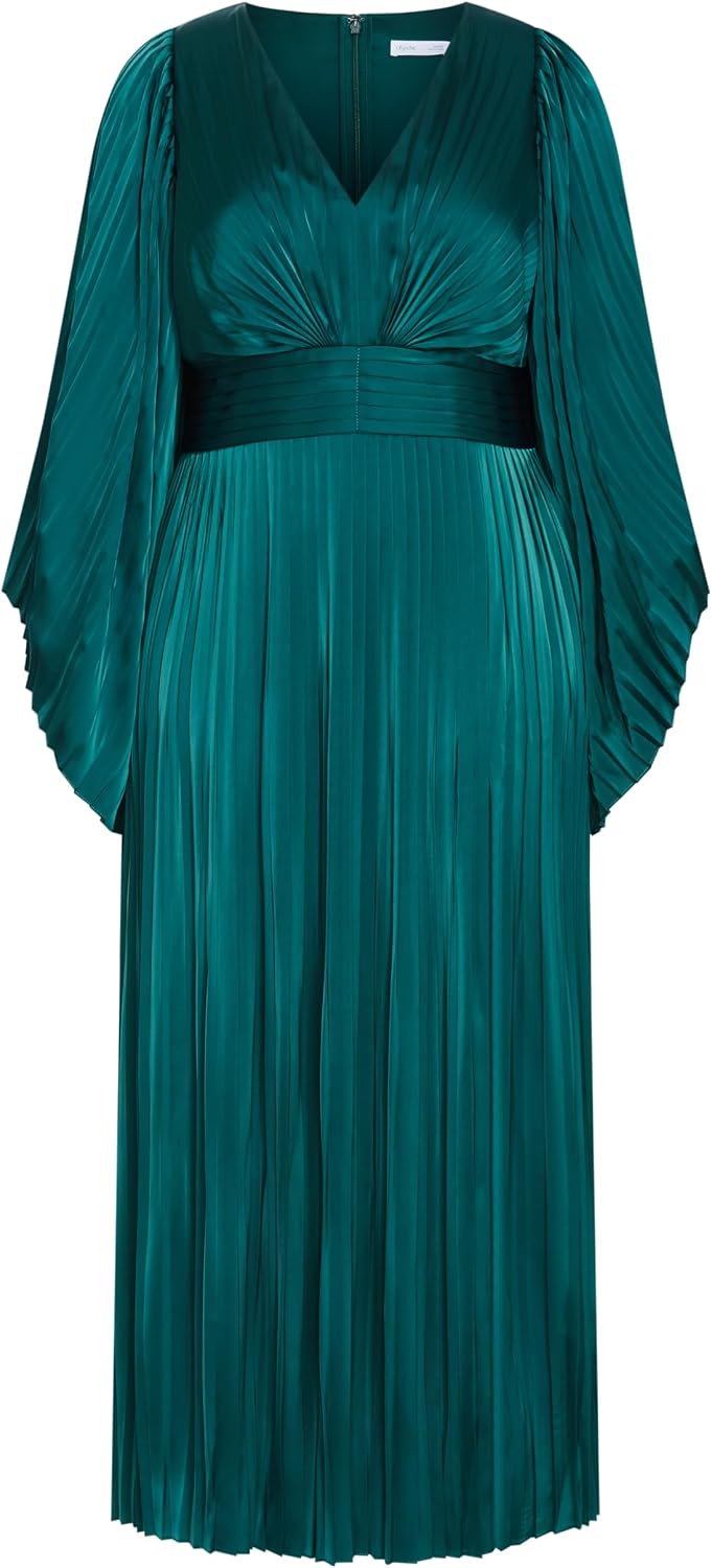City Chic Plus Size Dress - Carmina Pleat Maxi