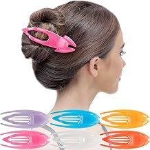 RC ROCHE 6 Pcs Flat Hair Clips Big Claw for Thick Hair French Duckbill Women No Slip Side Slide Curved Alligator Concord Strong Grip Hold Volume Lay Down Clamp, Small Jelly Candy